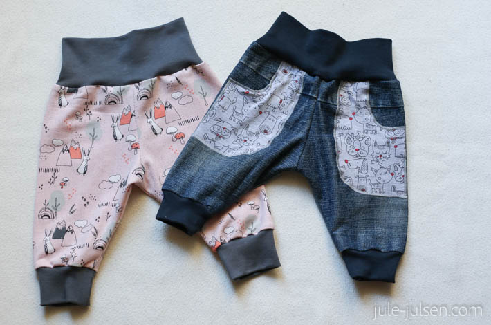 Selbstgemachte Babyhose nach dem Schnitt von Frau Kaeferin 