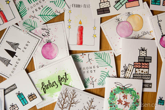 diy Weihnachtskarten mit verschiedenen Motiven diy Weihnachtskarten mit verschiedenen Motiven
