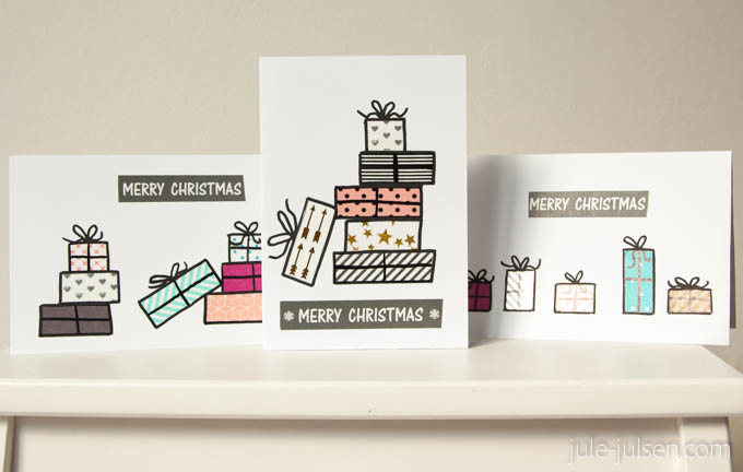 diy Weihnachtskarten mit Geschenkmotiv gemacht mit Washi Tape diy Weihnachtskarten mit Geschenkmotiv gemacht mit Washi Tape