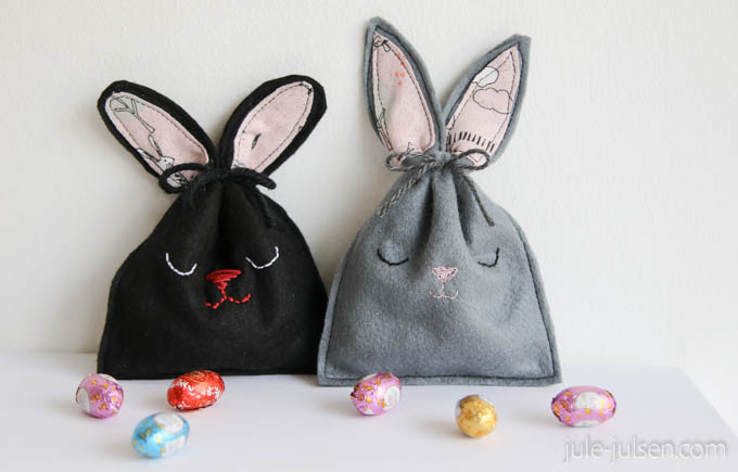 DIY Osterhasen Säckchen aus Filz DIY Osterhasen Säckchen aus Filz