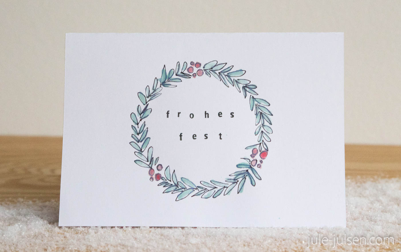 diy Weihnachtskarte: Kranz im Aquarellstil diy Weihnachtskarte: Kranz im Aquarellstil