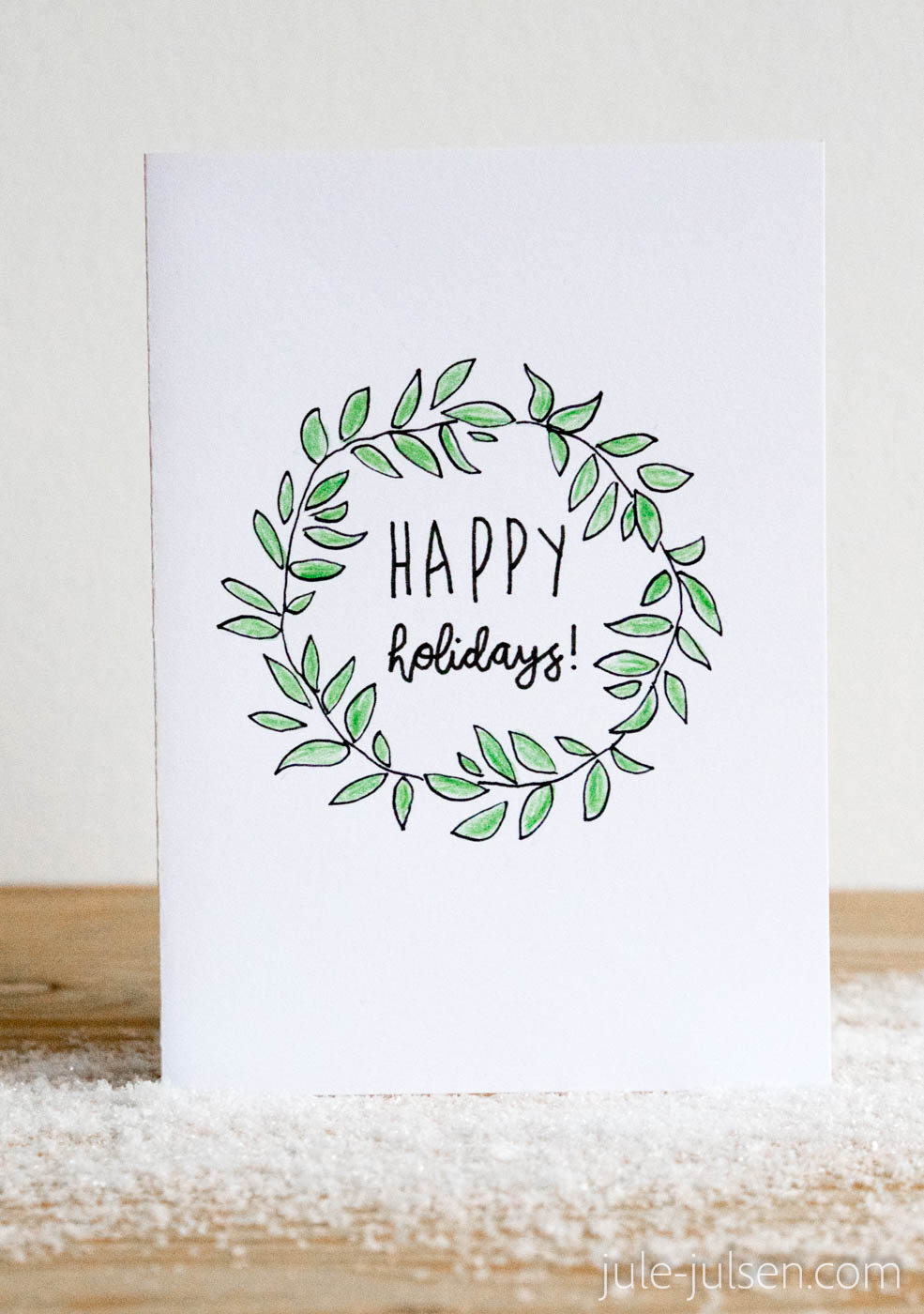 diy Weihnachtskarte: Lorbeerkranz diy Weihnachtskarte: Lorbeerkranz