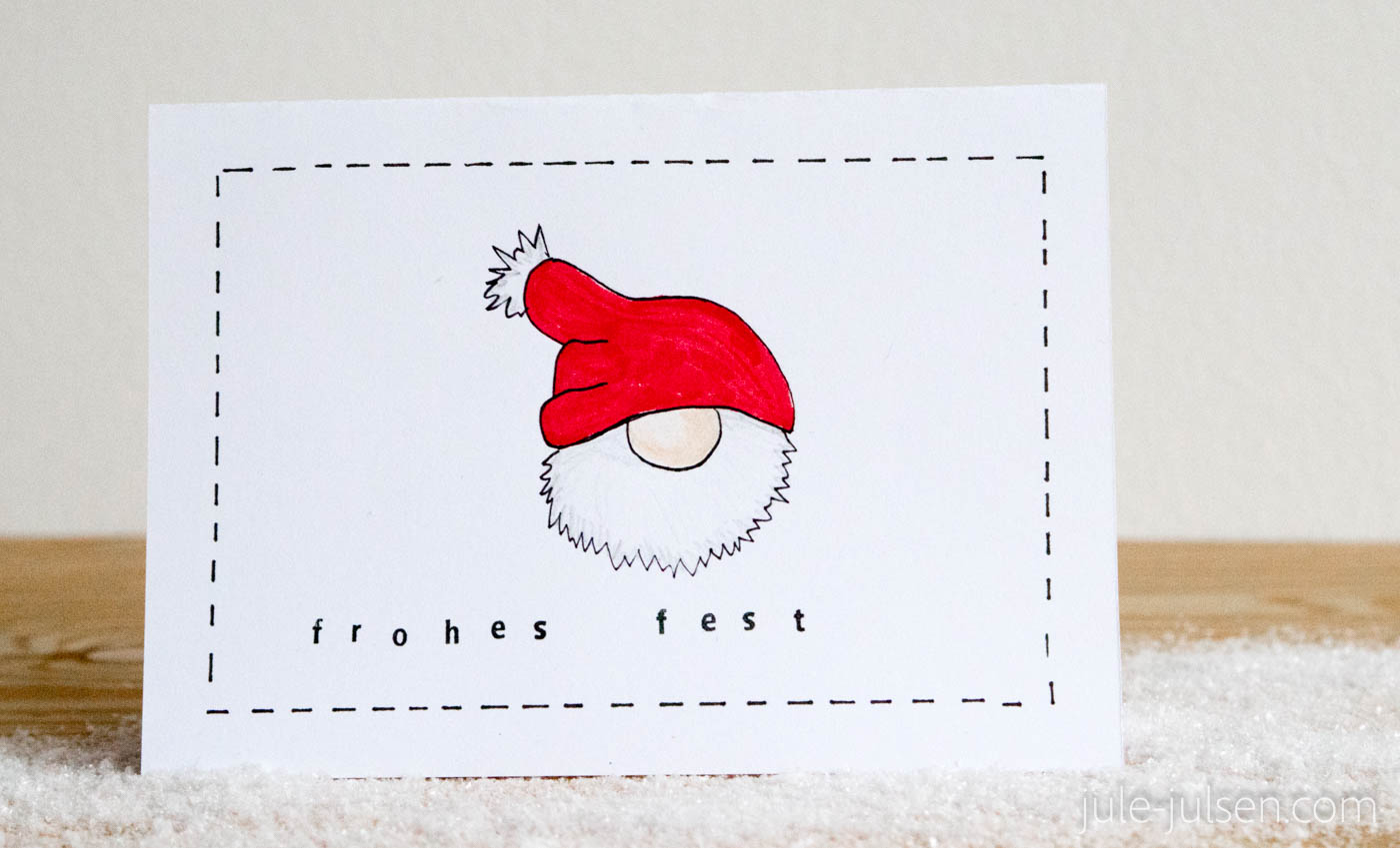 diy Weihnachtskarte: Weihnachtsmann diy Weihnachtskarte: Weihnachtsmann