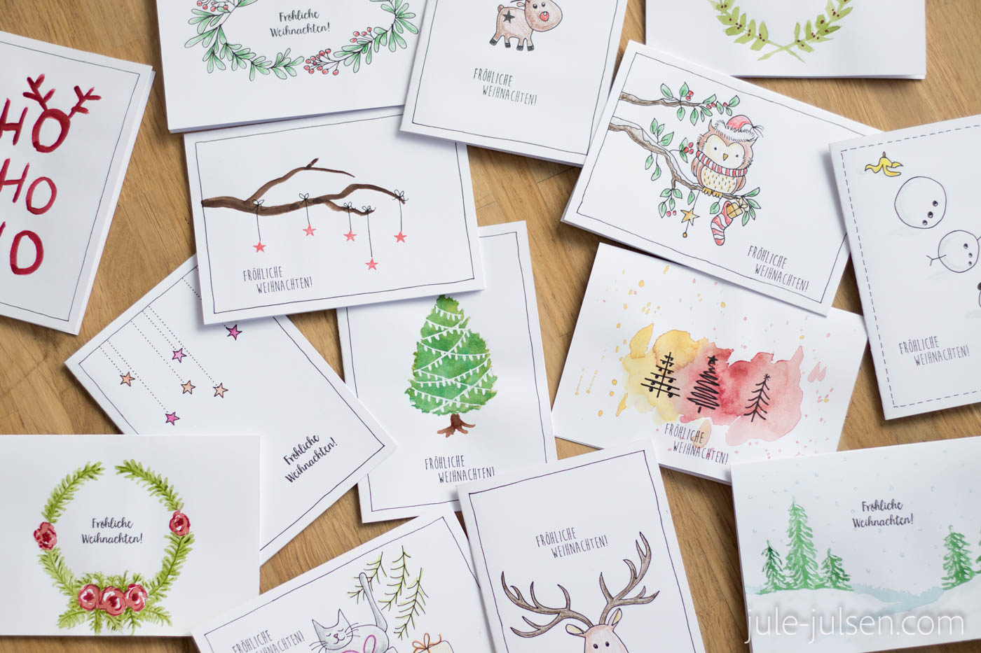 diy Weihnachtskarten - einfach und schnell gemacht
